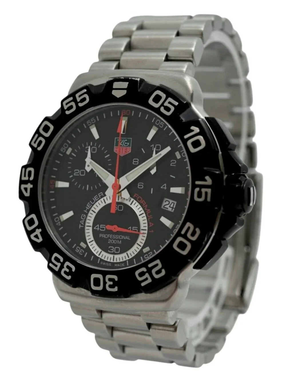 Tag Heuer 41mm Men's Formula 1 Swiss Made Chronograph SS Watch! Ref: CAH1110!